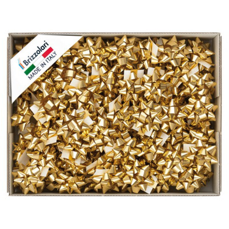 Brizzolari Coccarde Stelle Splendid Oro Metallizzato 10 mm 100 pezzi