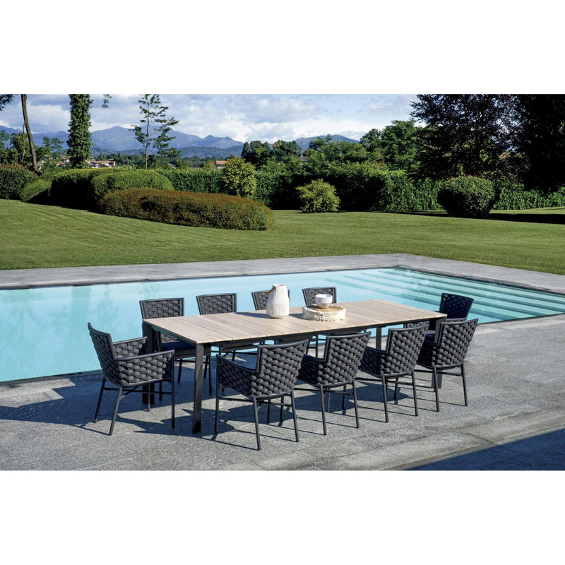 Moia Greenwood Arenzano Allungabile Antracite Effetto Legno 211/276 cm