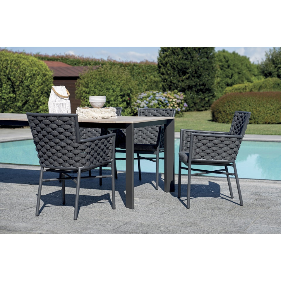 Moia Greenwood Arenzano Allungabile Antracite Effetto Legno 211/276 cm