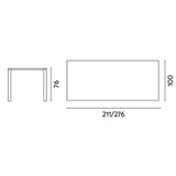 Moia Greenwood Arenzano Allungabile Antracite Effetto Legno 211/276 cm