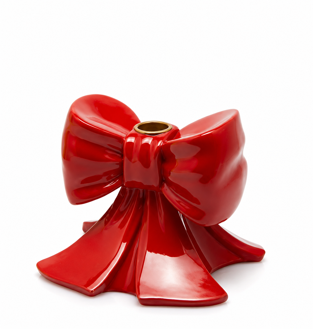 EDG Enzo De Gasperi Portacandela Fiocco H 11 Cm L 13 Cm L 13 Cm Red