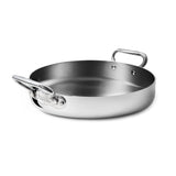 AGNELLI Tegame Aluinox 3PLY con 2 Manici Inox 28x6 Cm