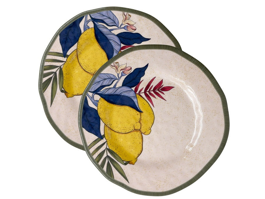 rose tulipani rose tulipani limu set 2 piatti frutta d 21 cm agrumi melamina ean 8018594836136