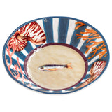 ROSE &amp; TULIPS Coastal Set of 2 Deep Plates D 21 cm Coral Alice Melamine