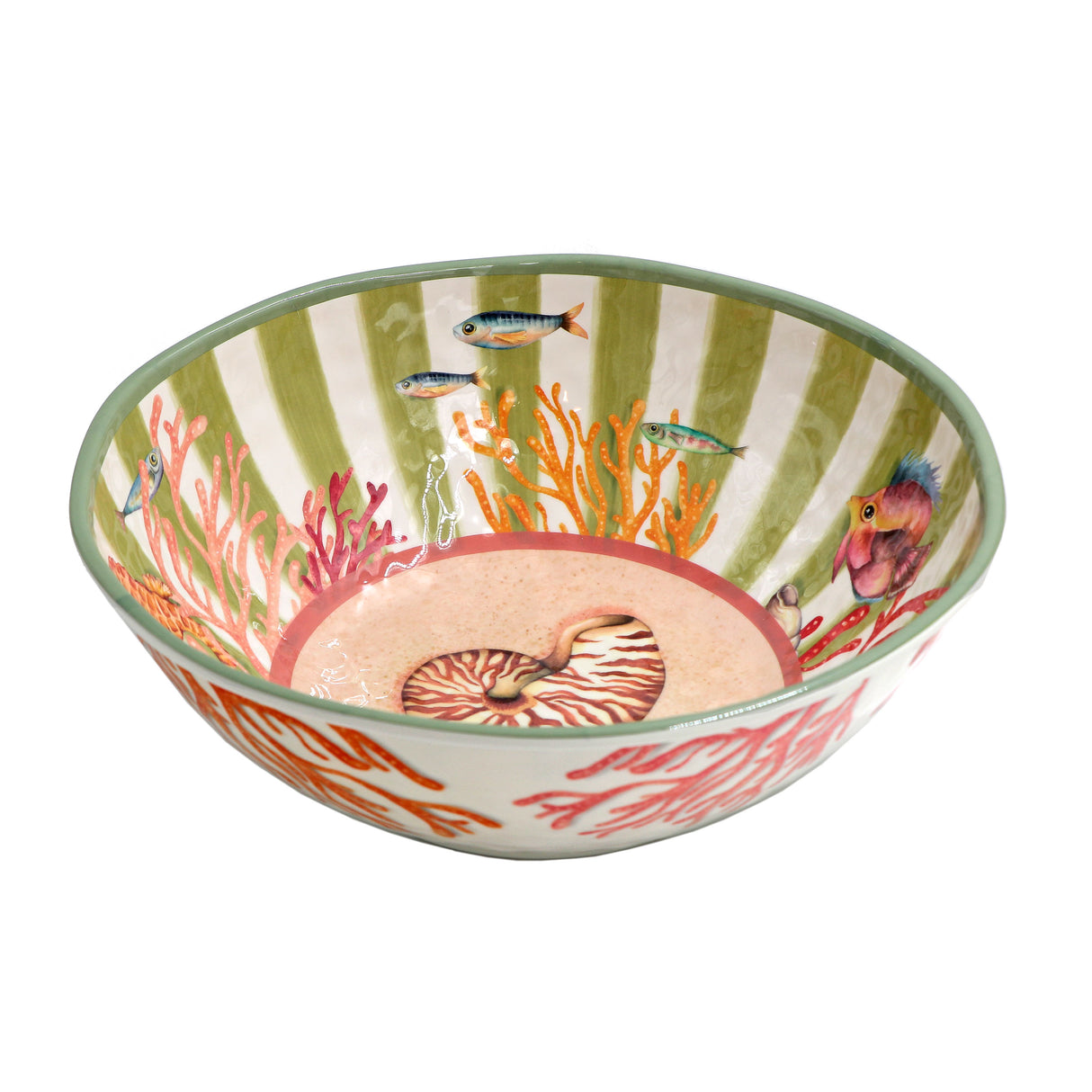 ROSE &amp; TULIPS Coast Salad Bowl D 36 Cm Coral Melamine