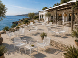 L'Arcolaio Set Giardino Ponza Bianco: 2 Poltrone e Tavolino UV