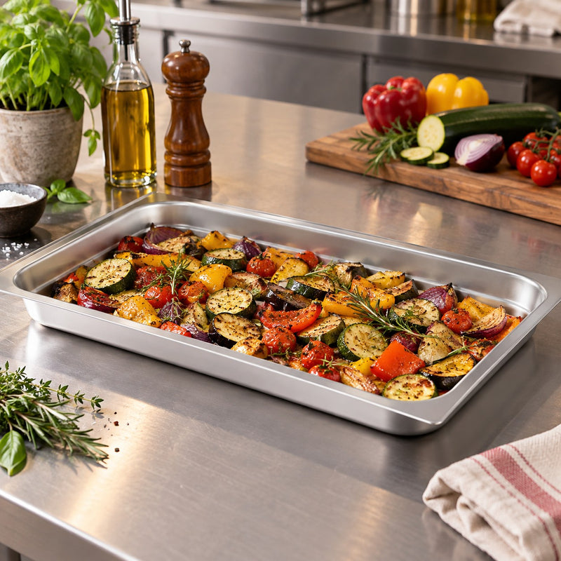 Agnelli Teglia Gastronorm L.3003 H4 cm in Alluminio – Teglia Professionale per Cucina