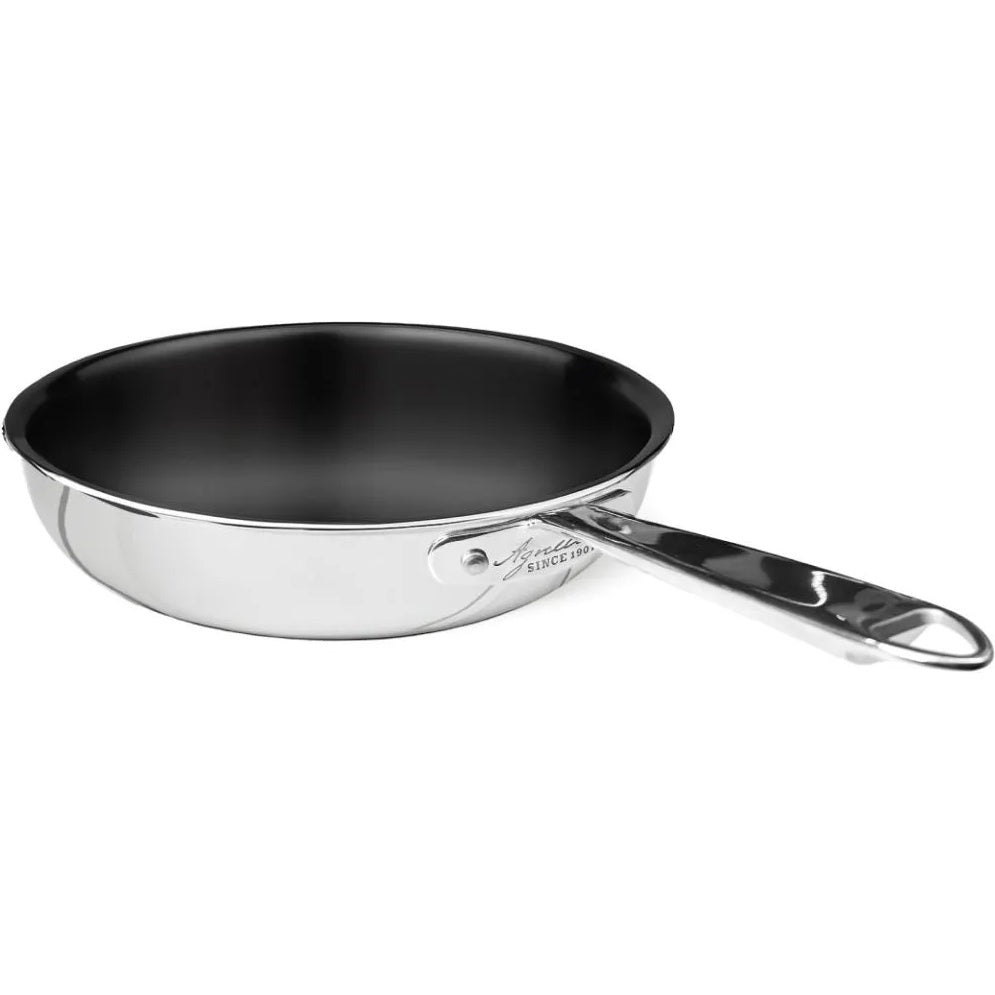 AGNELLI Padella Svasata Alta Aluinox 2Ply Antiaderente con 1 Manico D 28 Cm