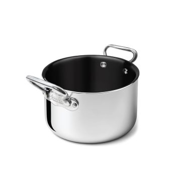 AGNELLI Casseruola Alta Aluinox 2ply Antiaderente 2 Maniglie D 20 Cm