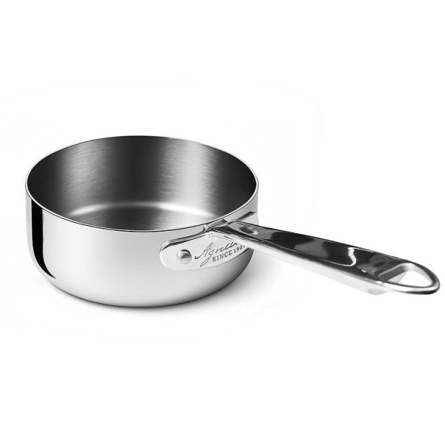 AGNELLI Casseruola Bassa Aluinox 3Ply con 1 Manico Inox 28x11 Cm