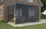 Moia Greenwood Self-rolling Blackout Awning for Pergola in Textilene 3m Anthracite
