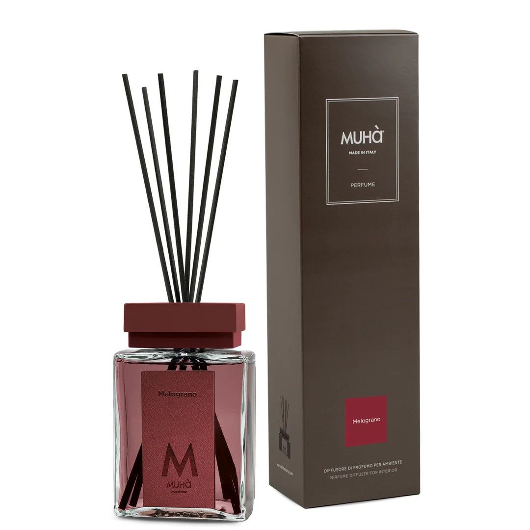 Muhà Luxe Perfume Diffusore Ambiente con Bastoncini Melograno 100 Ml