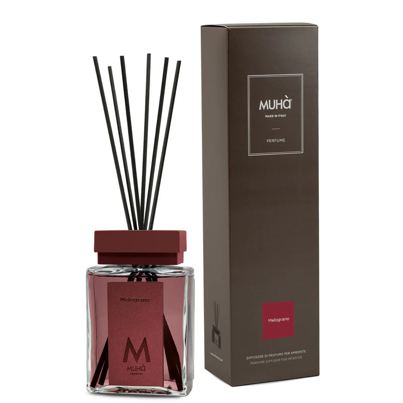 Muhà Luxe Perfume Diffusore Ambiente con Bastoncini Melograno 200 Ml