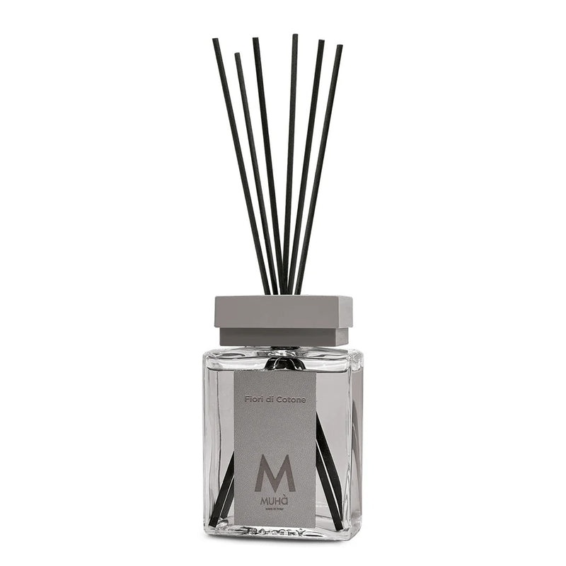 Muhà Luxe Perfume Diffusore Ambiente con Bastoncini Fiori Di Cotone 200 Ml