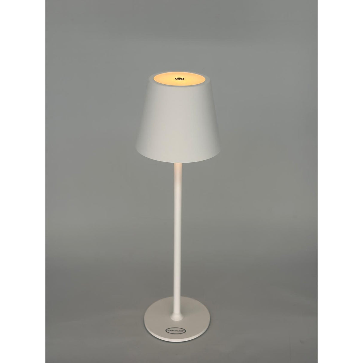 L'Arcolaio Wiederaufladbare LED-Touch-Lampe, H 38 cm, 10 x 10 cm, IP54, Round Pro, Weiß