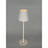 L'Arcolaio Wiederaufladbare LED-Touch-Lampe, H 38 cm, 10 x 10 cm, IP54, Round Pro, Weiß