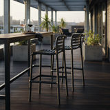 Doga Stool Anthracite Industrial Terrace Bar