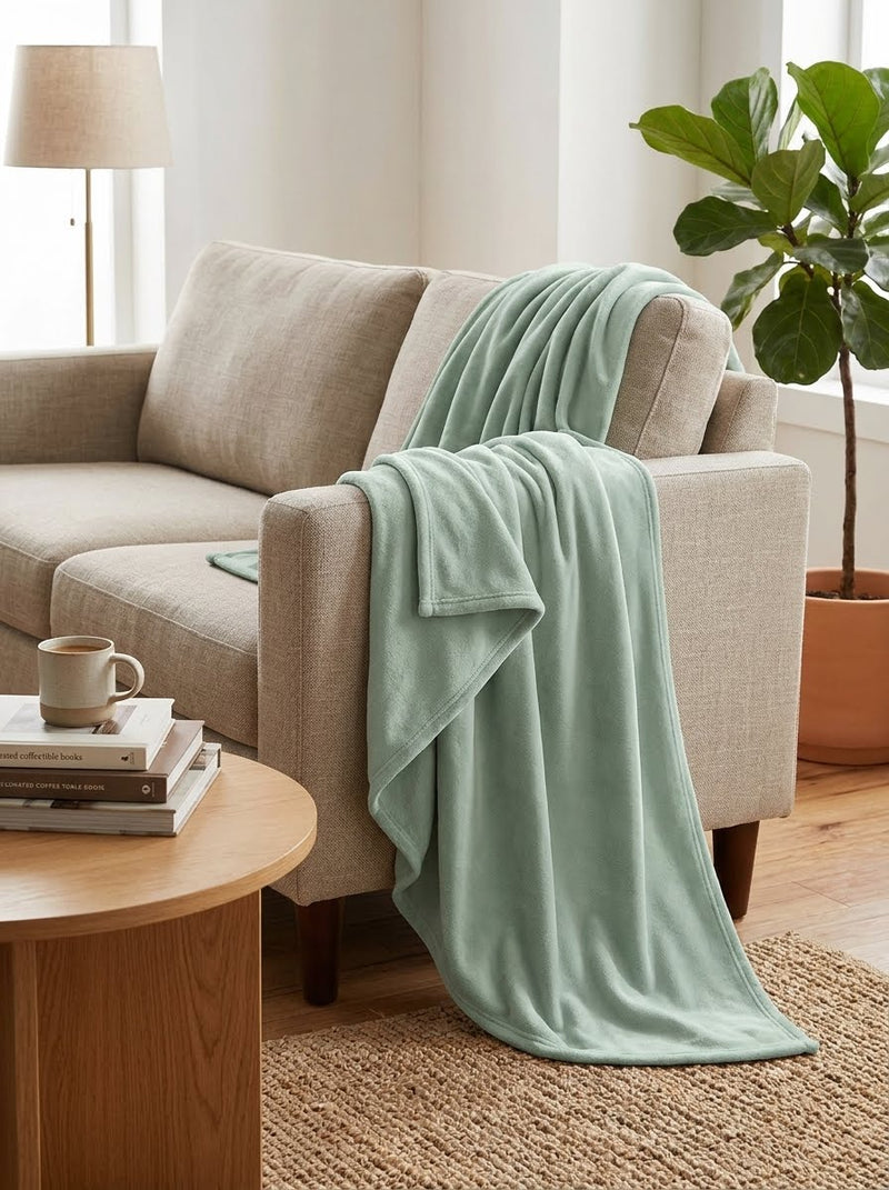 Androni Giocattoli Plaid in Flanella Medio Tinta Unita – Coperta Morbida e Calda per Divano e Letto Ass. 1 Pz