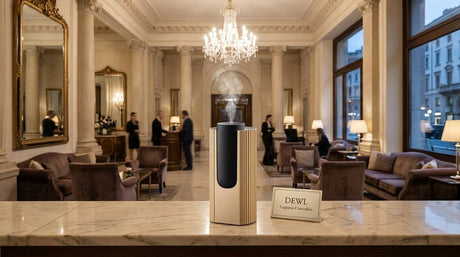 DESSENZE Dessenze Diffusore di Fragranze ad Alta Pressione Mini Tower Grigio Antracite – Profumatore Ambiente Bacche Rosse
