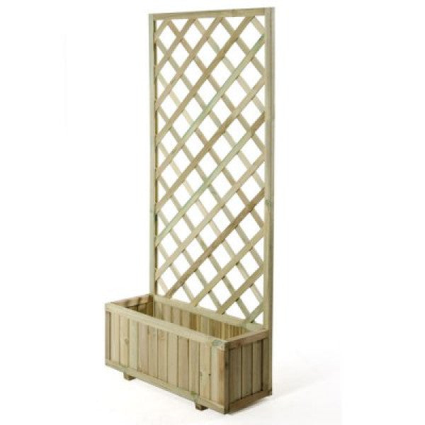 L'Arcolaio Fioriera Legno Garden con Grigliato Impregnato 90x30x180cm