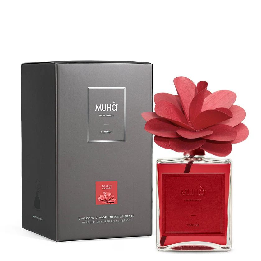 Muhà Profumatore Diffusore Flower Camelia Arancio e Cannella 500 Ml