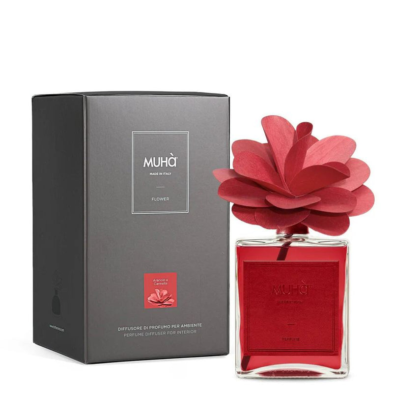 Muhà Profumatore Diffusore Flower Camelia Arancio e Cannella 500 Ml