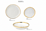 Fade Pepita Piatto Piano D 25,5 Cm Porcellana Bianco Oro