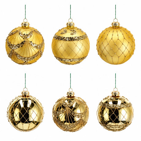 ad trend ad trend set palline di natale vetro oro d 10 cm ass cf 6 pz ean 8057586259676