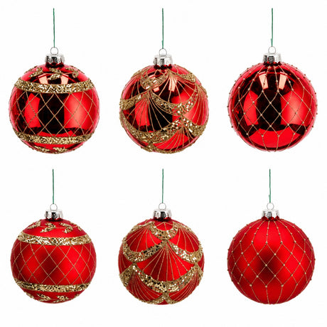 ad trend ad trend set palline di natale vetro rosso d 12 cm ass cf 6 pz ean 8057586259584