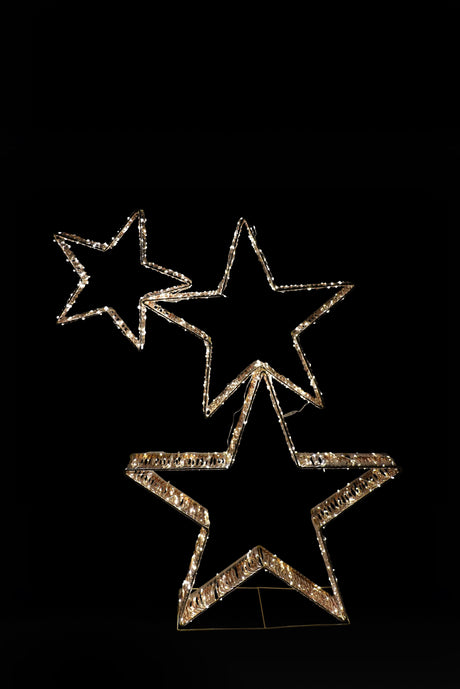 arpimex arpimex decorazione 3 stelle di natale 81 x 13 x 140 cm con led luce calda ean 8018318555466