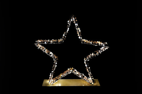 arpimex arpimex decorazione stella di natale con base 40 x 6 x 38 cm con 100 led luce calda ean 8018318555503