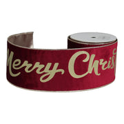 ARPIMEX Nastro Natalizio Merry XMas H 10 Cm L 9,14 Mt Bordeaux