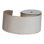 ARPIMEX Nastro Natalizio Vellutato Rigato H 10 Cm L 9,14 Mt Beige
