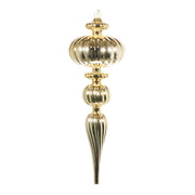 ARPIMEX Ornamento di Natale Stile Barocco Appuntito 10 x 31 Cm Plastica Oro