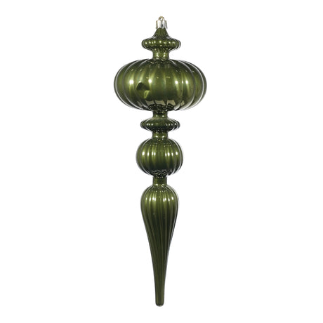 arpimex arpimex ornamento di natale stile barocco appuntito 10 x 31 cm plastica verde muschio ean 8018318537165