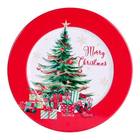arpimex arpimex piatto decorativo con albero di natale d 28 cm metallo multicolor ean 8018318554964