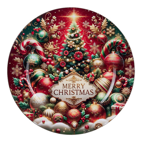 arpimex arpimex piatto decoro albero di natale d 40 cm plastica rosso ean 8018318504495