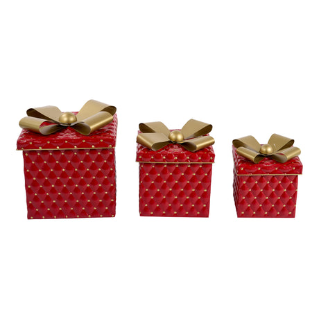 arpimex arpimex set 3 pacchi regalo di natale decorativi metallo rosso ean 8018318534072
