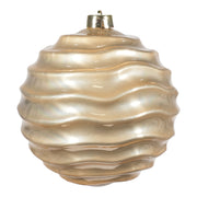ARPIMEX Sfera Rigata di Natale D 150 Mm Plastica Beige