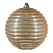 ARPIMEX Sfera Rigata di Natale D 200 Mm Plastica Beige