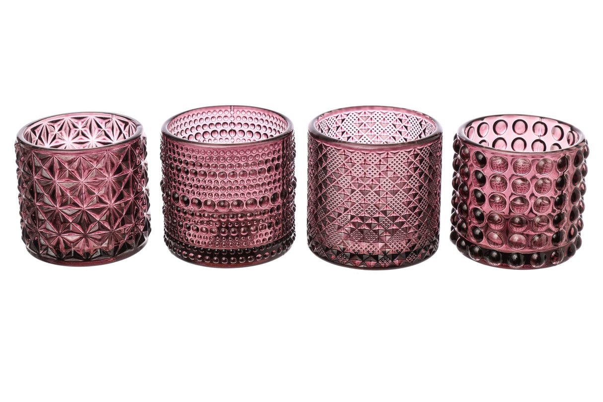 arpimex arpimex vasetti vetro portacandele d 7 cm h 68 cm rosa mix 4 pz ean 8018318579486