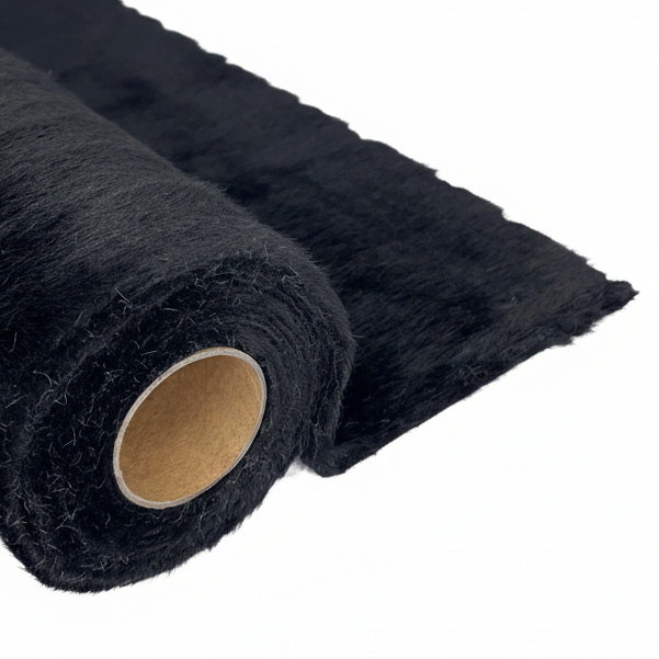 Rotolo pelliccia sintetica Arpimex nera 48cm × 2,5m: ideale per allestimenti Natale, decorazioni e packaging premium. ean 8018318491702
