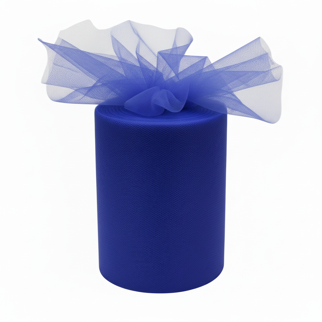 Rotolo Tulle semi-trasparente per bomboniere, decorazioni e fai da te. ARPIMEX rotolo blu royal H 12,5 cm × 100 mt, rete fine, no sfilacciatura ean 8018318188695