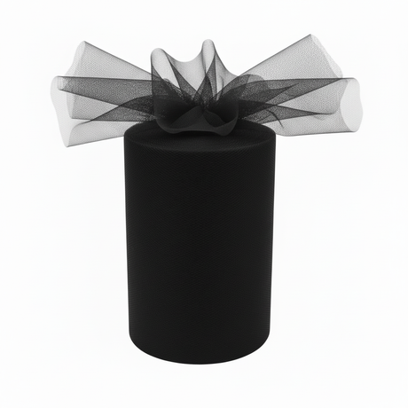 Rotolo Tulle semi-trasparente per bomboniere, decorazioni e fai da te. ARPIMEX rotolo nero H 12,5 cm × 100 mt, rete fine, no sfilacciatura ean 8018318337130