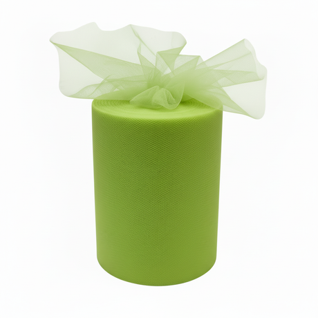 Rotolo Tulle semi-trasparente per bomboniere, decorazioni e fai da te. ARPIMEX rotolo verde lime H 12,5 cm × 100 mt, rete fine, no sfilacciatura ean 8018318043437