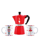 bialetti bialetti moka express 6 tazze rossa con 2 mug ean 8006363074384