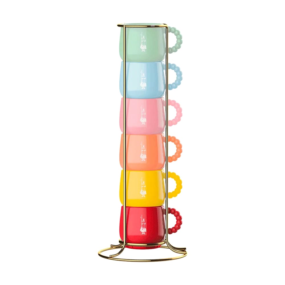 Wrova Set 6 Tazze In Plastica Infrangibili Con Manico 470 Ml - Impilabili, Lavastoviglie, Per Campeggio E Cucina (Nero)