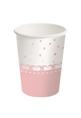 bigiemme bigiemme bicchiere carta 250 ml baby cuori rosa 8 pz ean 8054317181961