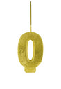 bigiemme bigiemme candela magic number nr 0 doppio uso scintillante e fiamma h 68 cm oro ean 8006941012159