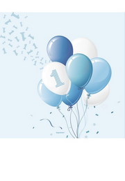 Bigiemme Tovagliolo Compleanno Palloncini 33 x 33 Cm Azzurro Cf 20 Pz